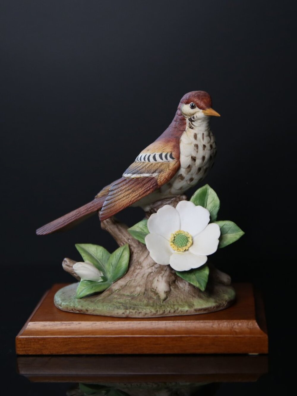 Brown Thrasher with Cherokee Rose by Andrea by Sadek #8238 1988